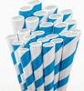 Esstraw - Printed Paper Drinking Straw - Turquoise Stripe view 2