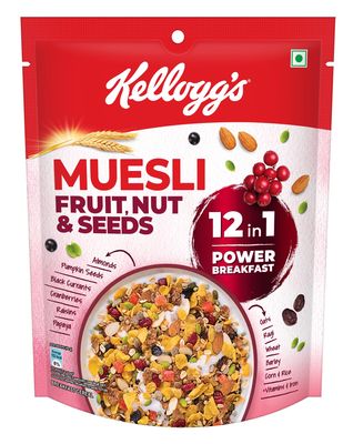 Kellogg's Muesli Fruit Nut&Seeds 240G|12-In-1 Power Breakfast|India's No. 1 Muesli|Multigrain Breakfast Cereal