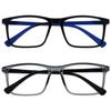 OPULIZE Unisex's Modern Reading Glasses, 2-pack Black / Grey, +2,00 Dioptrien view 1