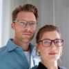 OPULIZE Unisex's Modern Reading Glasses, 2-pack Black / Grey, +2,00 Dioptrien view 3