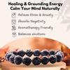 Plus Value Lava Beads Stone Bracelet for Strength, Positivity & Harmony Reiki Healing Charm Crystal (Beads Size: 10mm, Jute Bag) view 2