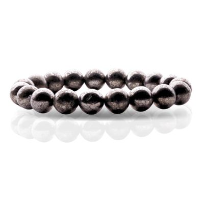 Plus Value Pyrite Bracelet Money Magnet Abundance Wealth Charm Pyrite Crystal Bracelet for Men Women Boys and Girls Reiki Healing Chakra (Beads Size: 10mm, Jute Bag)