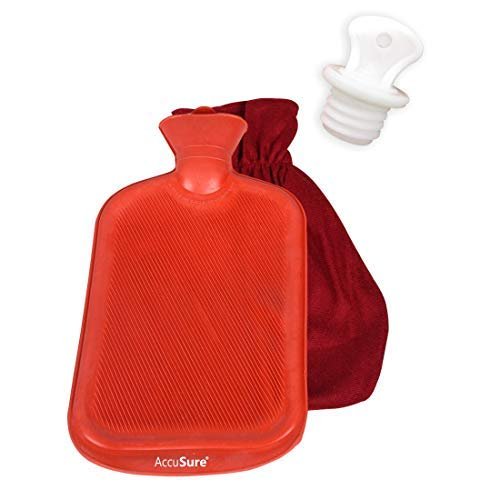 AccuSure Hot Water Bottle - Non-Electrical for Pain Relief (2 Liter - Blue)