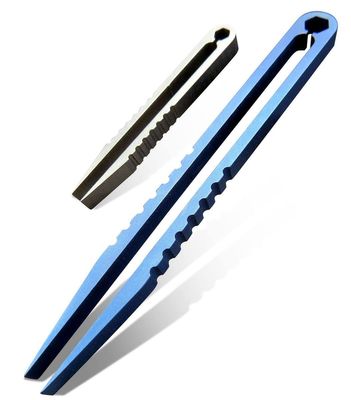Canku Mini Tweezers Titanium Portable Titanium Alloy EDC Tweezers Survival Camping Outdoor Travel Mini Tool 2 Pack