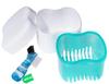 Denture Brush Retainer Case, Denture Case,Denture Cups Bath,Dentures Container with Basket Denture Holder for Travel,Mouth Guard Night Gum Retainer Container (Green) view 1