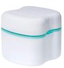 Denture Brush Retainer Case, Denture Case,Denture Cups Bath,Dentures Container with Basket Denture Holder for Travel,Mouth Guard Night Gum Retainer Container (Green) view 2