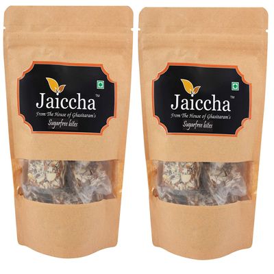 Ghasitaram Gifts Jaiccha Pack of 2 (200gms) - Sugarfree Bites 400gms in Brown Paper Pouch|Sugar Free Sweets|Diabetic Friendly|Diwali Sugar Free Sweets Box