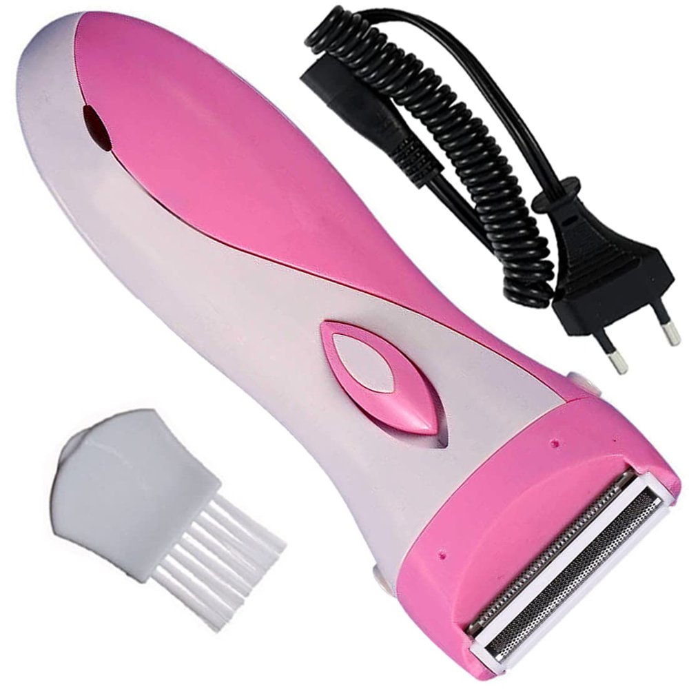 OSL 2in1 Washable Rechargeable Double Side Blade Shaver Wet Dry Cordless Trimmer Full Body Electric Hair Remover Painless Epilator Razor For Women Lady