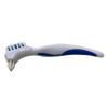 Denture Cleaner Brushes - Dual Sided Toothbrush with Ergonomic Rubber Handle for Dental Denture Care - Cleaning Brush Set 4-Pack FREE Eyeglass Pouch view 3