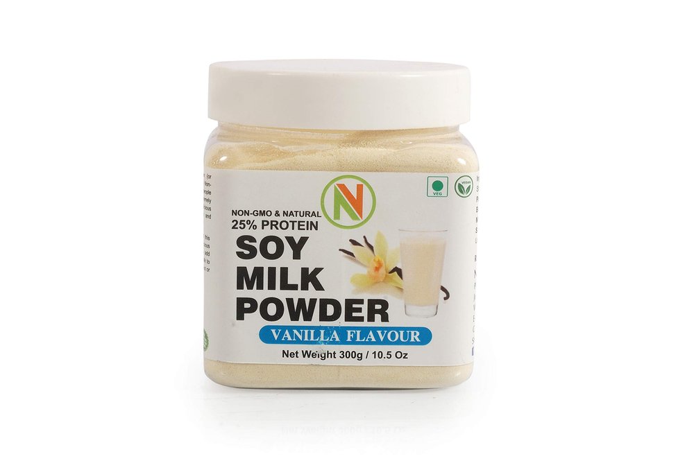 NatureVit Soya Milk Powder 300g [Vanilla Flavour] | 25% Plant Protein | Vegan, Non-GMO & Lactose-Free | Ideal for Beverages, Smoothies & Baking