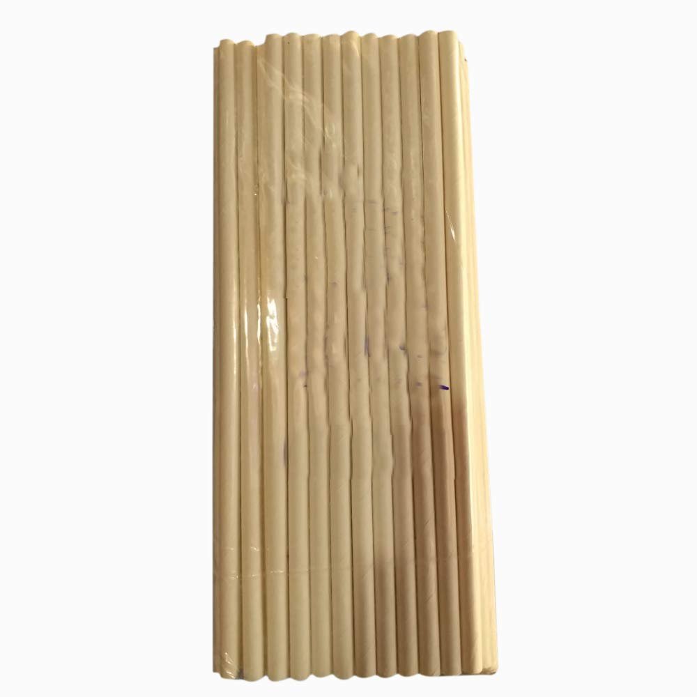 NavaFresh Basics 10 Inch Folding Paper Straws Plain Pack of 29 Packets.