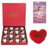 BOGATCHI Chocolate Hearts and Kisses Valentine Gifts for Girlfriend- Boyfriend- Wife - Husband, 16pcs + Free Valentines Day and Fur Heart view 1
