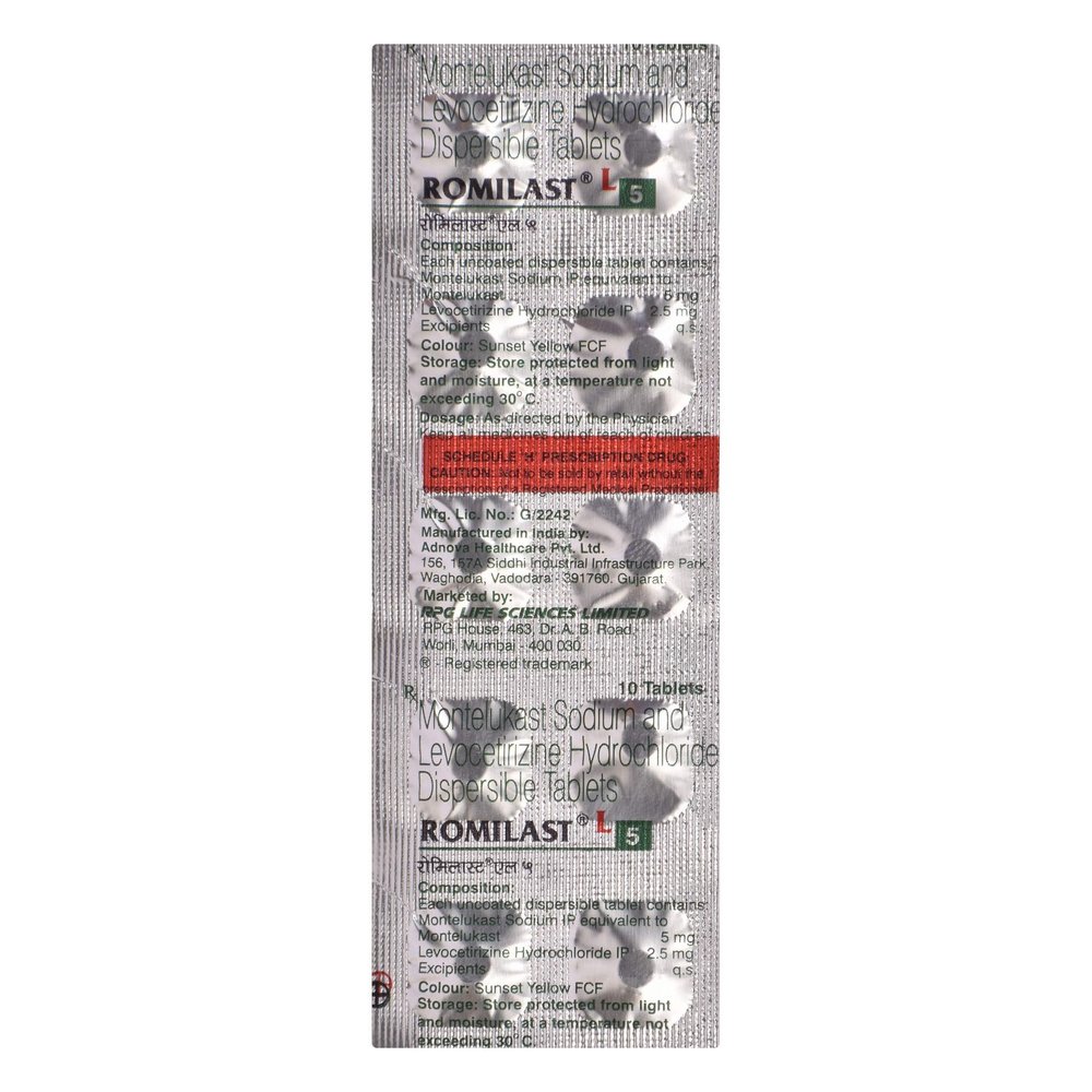 Romilast L 5 - Strip of 10 Tablets