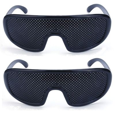 Visions India Lazy Spectacles Pinhole Vision Correction Glasses Eyesight Improvement for Men/Women/Kids (Avaitor-2Pcs)