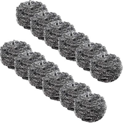 12 Piece Stainless Steel Scrubber - 30g Metal Dish Scrub Pad Sponges for Kitchen Bathroom Scrubbing Scouring Metal Cookware Cleaner