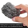 12 Piece Stainless Steel Scrubber - 30g Metal Dish Scrub Pad Sponges for Kitchen Bathroom Scrubbing Scouring Metal Cookware Cleaner view 2