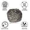 12 Piece Stainless Steel Scrubber - 30g Metal Dish Scrub Pad Sponges for Kitchen Bathroom Scrubbing Scouring Metal Cookware Cleaner view 3