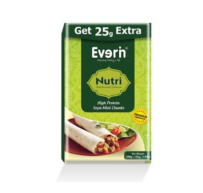 Everin Nutri High Protein and Healthy Gluten Free Soya Mini Chunks (Pack of 1 200g)
