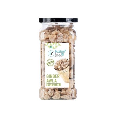 Fuzion Foodz Dried Chatpata Ginger Awla Candy - 125g Each Rich Dietary Fibres, Vitamin C & Healthy Digestion, Adrakh Amla Candies, After Meal Mouth Freshner Mukhwas Candy