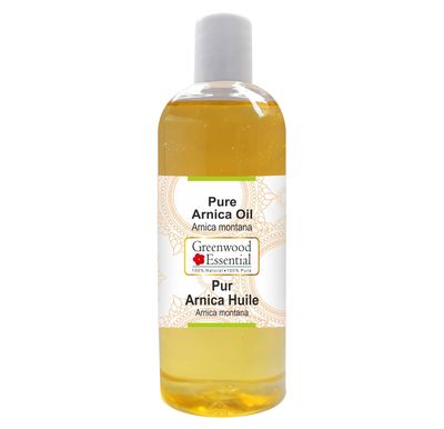 Greenwood Essential Arnica Oil (Arnica Montana) | Infused | Pure | Non-Sticky | Lightweight | For Massage Preparations | Natural | Ayurvedic | For Men & Women | All Skin Types | 200ml