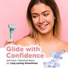 Letsshave Evior 3 Sensitive Shaving Razor for Women | 1 Handle + 2 Blades | Dual Moisture Bar with AloeVera, Vitamin E, Argan & Avocado Oils | Bikini & Underarm Friendly | Full Body Hair Removal Razor | 3 Months of Smooth Shaving view 2