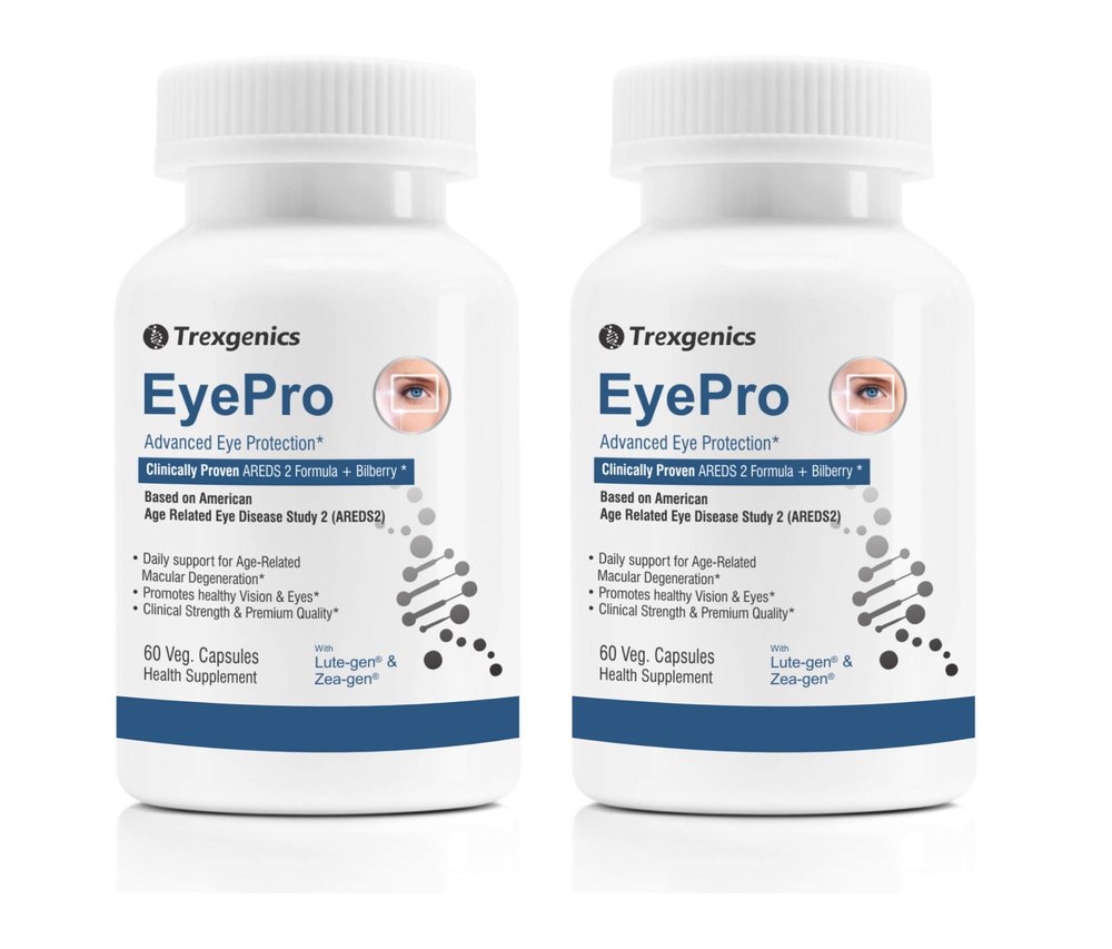 Trexgenics EyePro AREDS-2 Advanced Eye Protection formula with Researched Eye Ingredients Lutein,Zeaxanthin, Zinc, Copper & Bilberry(60 Veg. Capsules) (2)