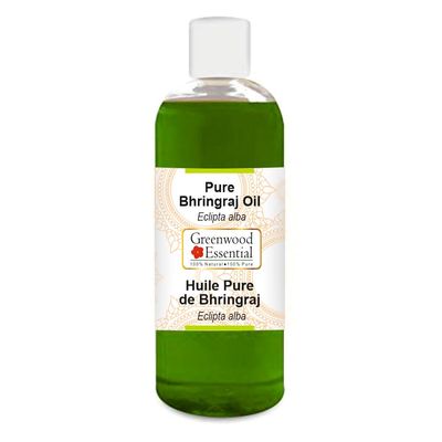 Greenwood Essential Bhringraj Oil (Eclipta alba) | Infused | Pure | Non-Sticky | Lightweight | For Scalp Application | Traditional Ayurvedic | Men & Women | 200ml