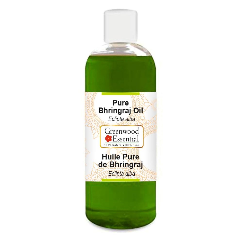 Greenwood Essential Bhringraj Oil (Eclipta alba) | Infused | Pure | Non-Sticky | Lightweight | For Scalp Application | Traditional Ayurvedic | Men & Women | 200ml