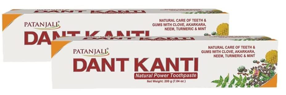 Patanjali Dant Kanti Dental Toothpaste - 200 g (Pack of 2)