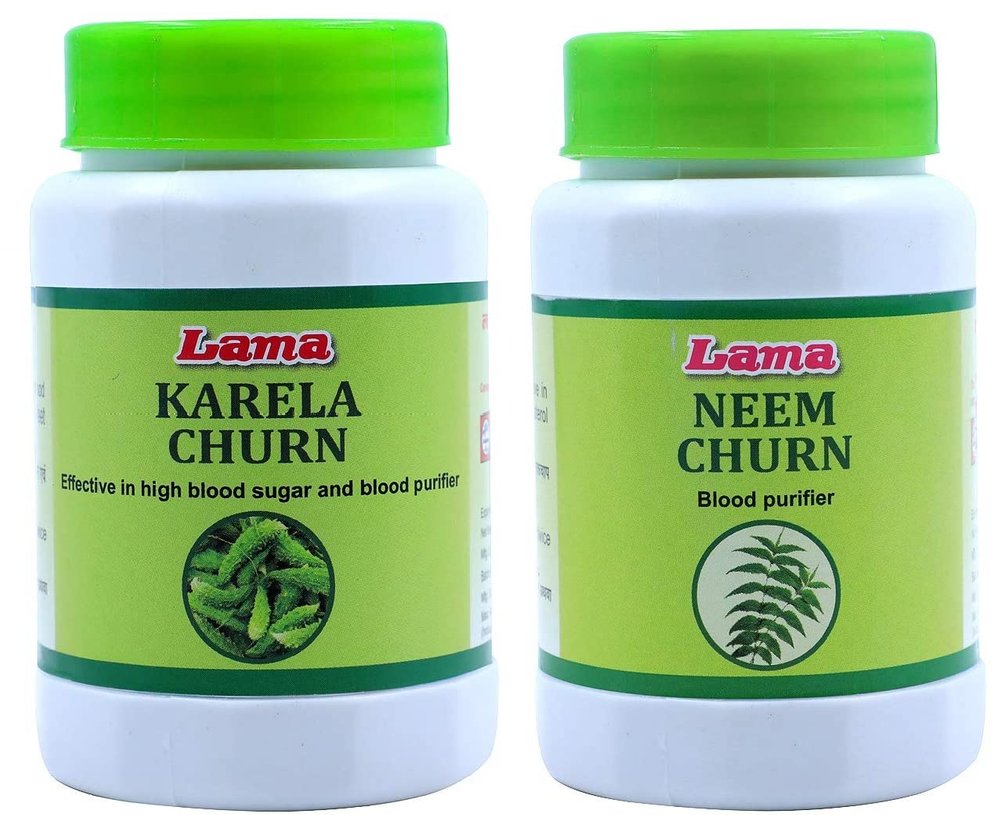 Lama Karela Churn - 100 g + Lama Neem Churn - 100 g (Combo Pack of 2)