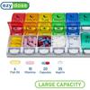 Ezy Dose 7-Day Pill Organizer Box | 2 Times a Day, AM PM | Extra Large Compartments | Rainbow Lids | FDA Registered view 2