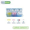 Ezy Dose (7-Day) Pill, Medicine, Vitamin Organizer Box | Weekly, 3 Times a Day, AM PM | Great for Travel | Rainbow Lids | FDA Registered view 3