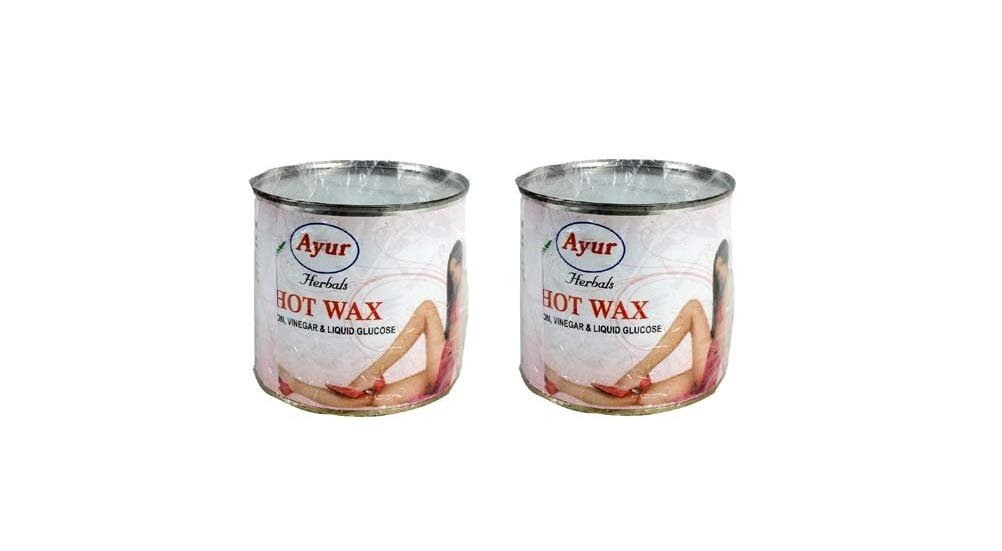 Ayur Herbals Lemon, Vinegar And Sugar Hot Wax(Pack Of 2), 600ml Each