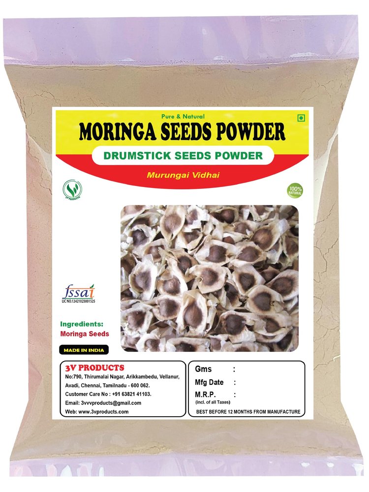 3V PRODUCTS Moringa Seed Powder 25g | Drumstick Seed | Murungai Vidhai