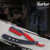 FLAME STAR Stainless Steel Professional Straight Edge Barber Razor with Changeable Blade for men ( Black & Red ) view 4