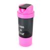 Cello Plastic My Shake Sipper Shaker Blender Bottles for Protein Shake, Gym/Leak Proof, BPA Free Wide Mouth Shake Mixer Bottle with Storage Container, Stainless Steel Blender Ball (700 ml, Pink) view 3