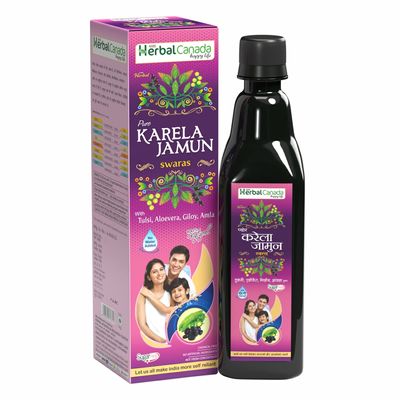 Herbal Canada Karela Jamun Swaras (500ml) (Pack of 3)