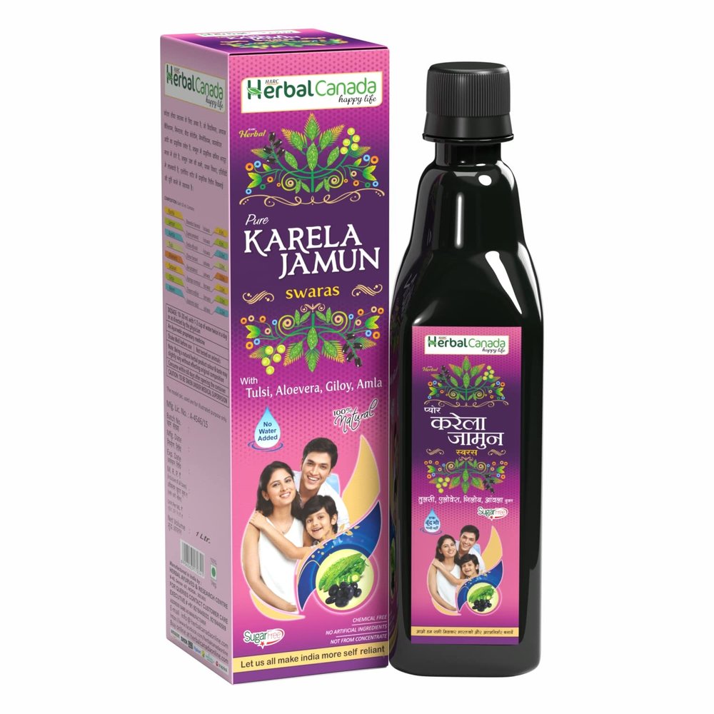 Herbal Canada Karela Jamun Swaras (500ml) (Pack of 3)