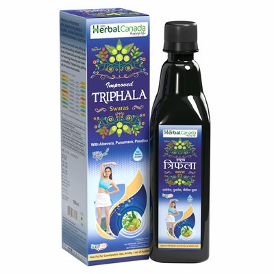 Harc Herbal Canada Triphala Swaras(Juice) || Helpful for Gas, Acidity, Constipation || 500ml (Pack of 2)