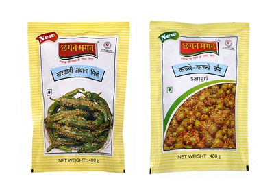 ANUVAN FEEL THE UTSAV Chhagan Magan Pickle Combo-Marwari Athana Mirichi,Athana Mirchi Green Chilli Pickle 400G+ Ker Sangri Pickle,Homemade Ker Sangri Achaar 400G