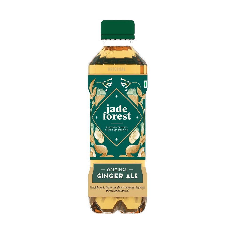Jade Forest Premium Ginger Ale 250 ML Pack of 12  Low Calorie Sparkling Ginger Drink | No Artificial Sweeteners or Flavours | Refreshing Ready-to-Drink Beverage