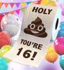 Happy 16th Birthday Toilet Paper Prank Funny Gag Gift! view 2