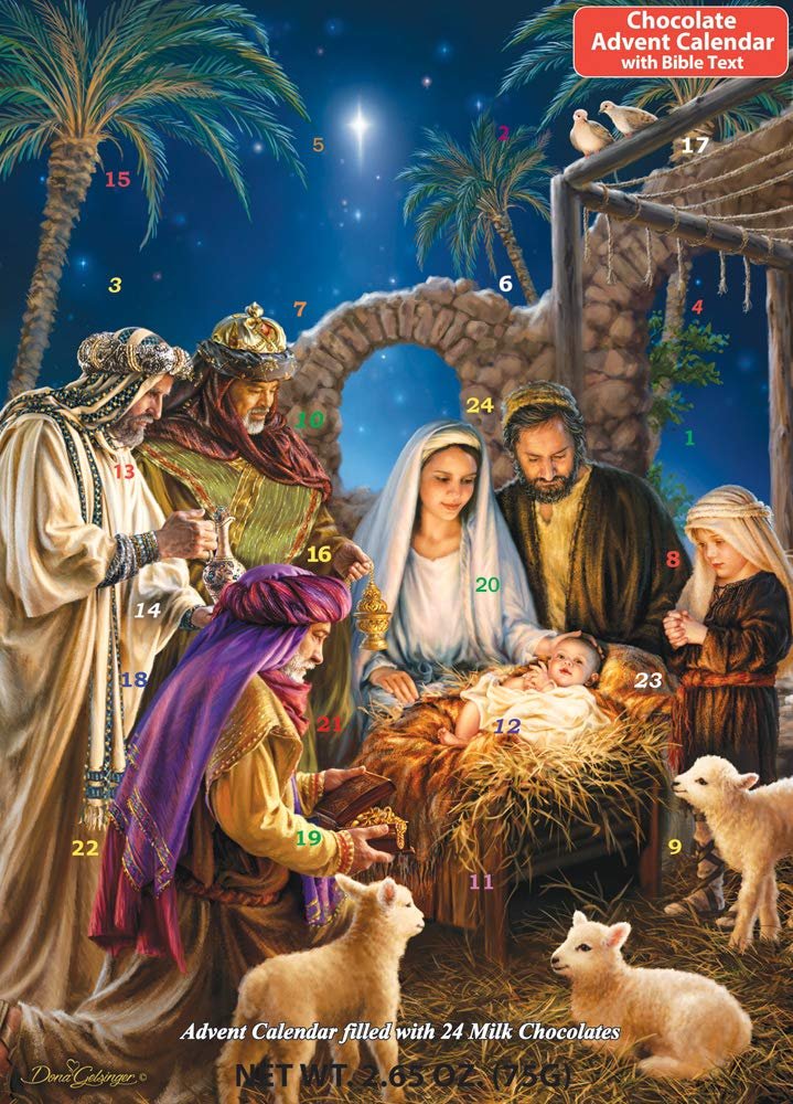 Vermont Christmas Company Shining Light Chocolate Advent Calendar & Nativity Story