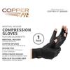 Copper Fit Compression Gloves Infused with Menthol for Maximum Recovery, Black, Small/Medium view 3