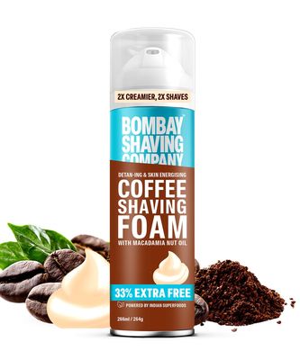 Bombay Shaving Company Coffee Shaving Foam,266 ml (33% Extra) with Coffee & Macadamia Seed Oil