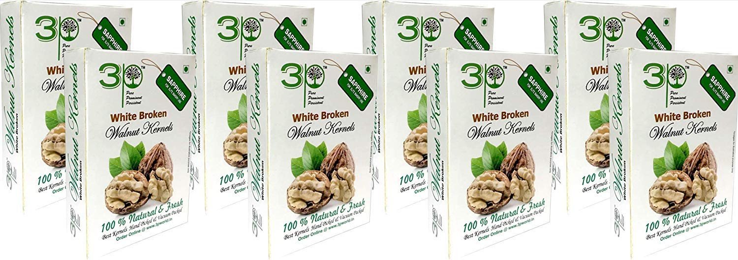 3p Kashmiri White Broken| Organic| Natural|Akhrot|Value Pack|Akhrot giri|Wallnut| Walnut Kernels Without Shell 1600gm