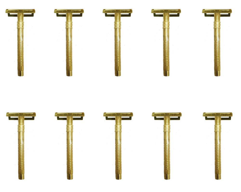 Foreign Holics Golden Brass Shaving Razor For Clean Smooth Shave For Men (10)