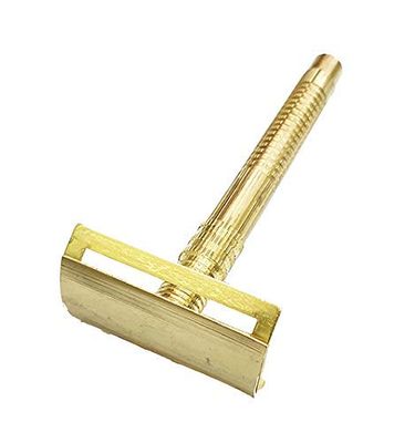 Foreign Holics Golden Brass Shaving Razor For Clean Smooth Shave For Men (1)