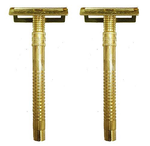 Foreign Holics Golden Brass Shaving Razor For Clean Smooth Shave For Men (2)