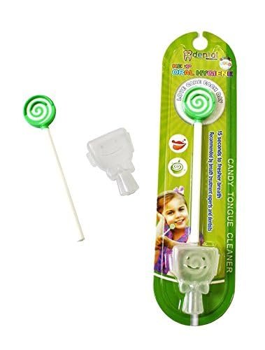 Kids Tongue Cleaner With Smiley Cover - Green